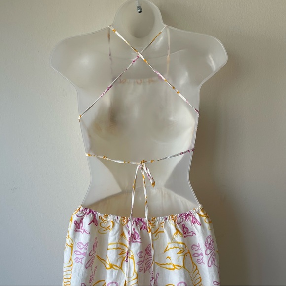 PEPPERMAYO Oysters and Prosecco printed maxi linen dress - Picture 6 of 16